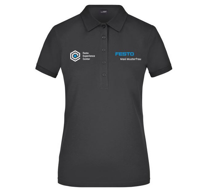 Festo FEC Poloshirt Damen mit Logo Festo + Personalisierung Größe S 
