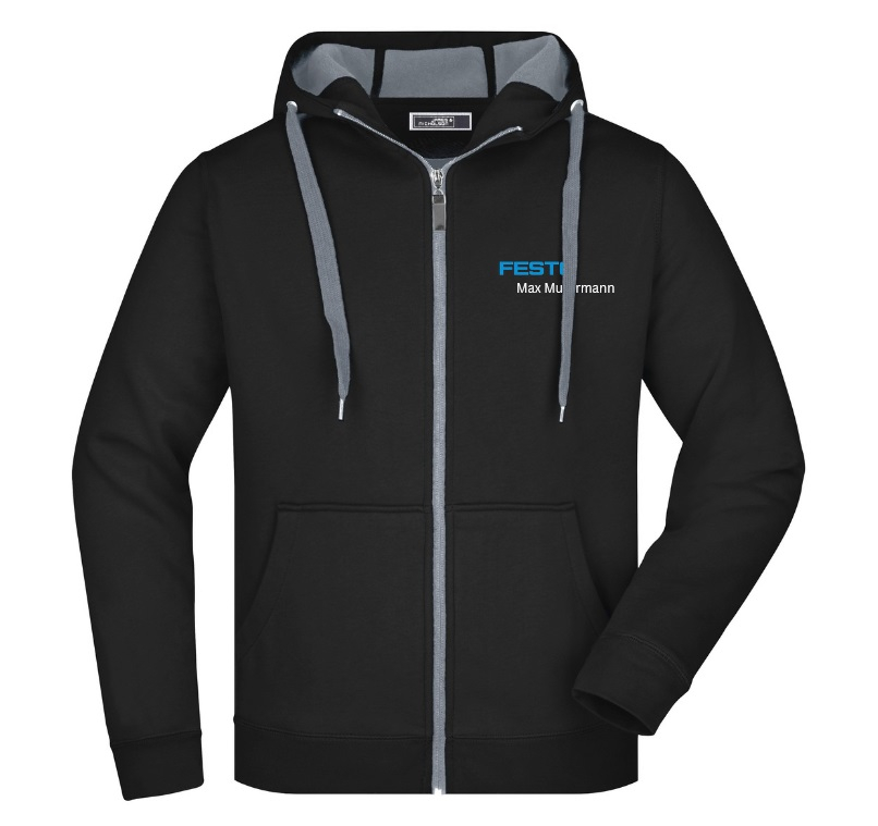 Herren Sweat-Jacken Festo Logo + Personalisierung Größe S