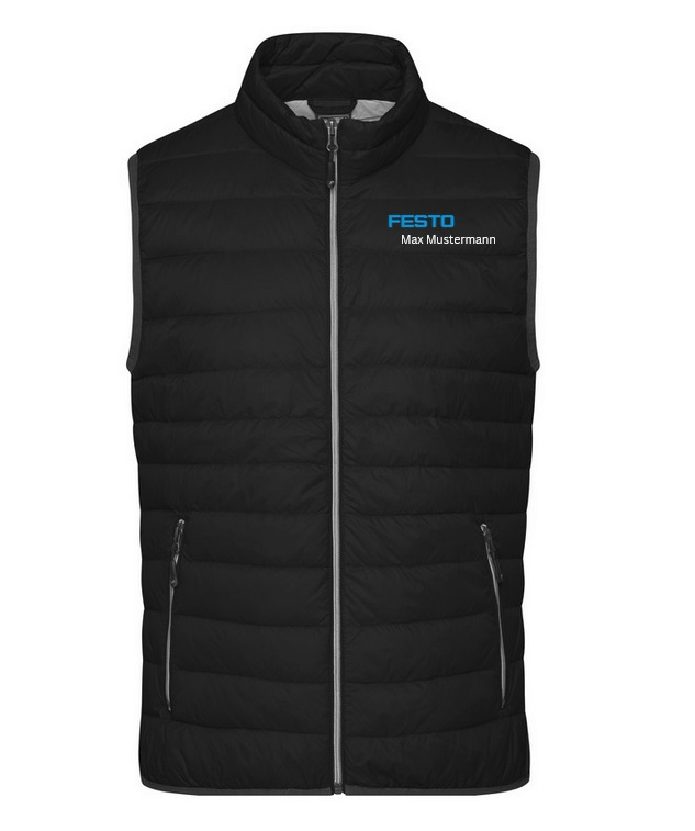 Herren Weste Festo Logo + Personalisierung Größe S